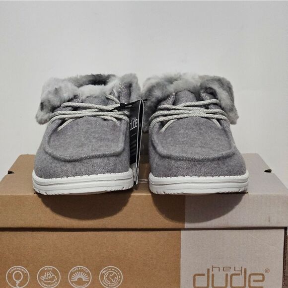 Hey Dude, Womens Booties. Med Gray And Charcoal. Size 9/NIB - Picture 8 of 8